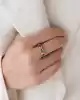 Yeşil Mineli Altın Yüzük