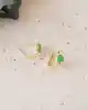 Yeşil Mineli Elma Çocuk Küpe