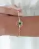 Yeşil Taşlı Altın Bileklik