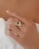 Yeşil Taşlı Altın Şövalye Yüzük