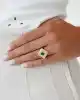 Yeşil Taşlı Altın Yüzük
