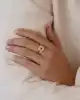Yeşil Taşlı Altın Yüzük