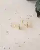 Yeşil Taşlı Çiçek Küpe