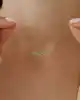 Yeşil Taşlı Damla Kolye