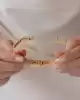 Yeşil Taşlı Kelepçe Bileklik