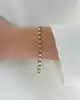 Yeşil Taşlı Mini Daire Bileklik