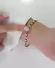 Yeşil Taşlı Mini Daire Bileklik
