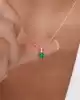 Yeşil Taşlı Mini Kalp Kolye