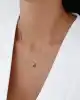 Yeşil Taşlı Mini Kalp Kolye
