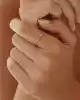 Yeşil Taşlı Mini Kalp Yüzük