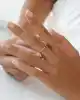 Yeşil Taşlı Mini Kalp Yüzük