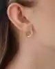 Zincir Model Altın Halka Küpe