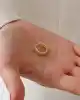 Zincir Model Altın Halka Küpe