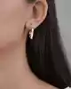 Geometrik Uçlu Sallantılı Altın Küpe