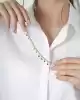 Renkli Mineli Altın Charm Bileklik