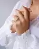 Beyaz Altın Beştaş Yüzük