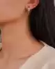 Desenli Altın Halka Küpe