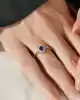 0.25 Ct. Safir Ve Pırlanta Taşlı Yüzük