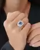 2.00 Ct. Safir ve Pırlanta Taşlı Tasarım Yüzük