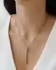 Altın Püskül Uçlu Kolye