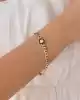 Baget Taşlı Altın Gurmet Zincir Bileklik