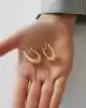 Bold Oval Halka Küpe