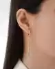Çubuk Sallantılı Altın Küpe