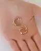 Desenli Altın Halka Küpe