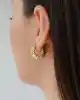Desenli Bold Halka Küpe