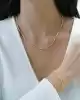 Dorika Detaylı Altın Zincir Kolye