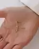 Geo Formlu Sallantılı Altın Küpe