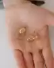 Halka Sallantılı Altın Küpe