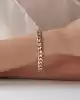 Hologramlı Altın Bold Gurmet Zincir Bileklik
