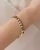 Hologramlı Altın Bold Gurmet Zincir Bileklik