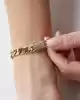 Hologramlı Altın Bold Gurmet Zincir Bileklik