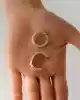 Kalemli Altın Halka Küpe