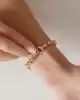Kalp Yıldız Sallantılı Altın Bileklik