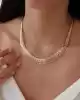 Leopar Desenli Altın Zincir Kolye