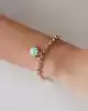 Mineli Yonca Sallantılı Zincir Bileklik