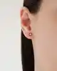 Mini Taşlı Çiçek Küpe