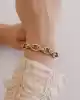 Oval Halkalı Altın Zincir Bileklik