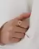 Pembe Taşlı Altın Şövalye Yüzük
