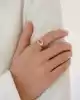 Pembe Taşlı Altın Şövalye Yüzük