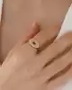 Pembe Taşlı Altın Şövalye Yüzük