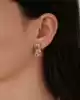 Renkli Taşlı Altın Küpe