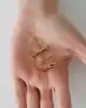 Renkli Taşlı Altın Küpe