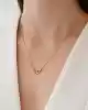 Rose Altın İkili Kalp Kolye