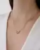 Rose Altın Taşlı Taç Kolye