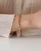 Taş Detaylı Altın Ataç Zincir Bileklik
