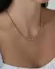 Taş Detaylı Altın Zincir Kolye